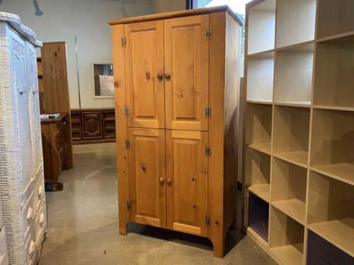Tall Knotty Wood Armoire