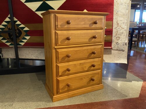 Blonde Smooth Drawer Dresser w/ Wood Hardware