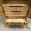 Rolling Carved Oak Armoire (No Shelves)