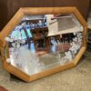 Country Rose Vintage Wall Mirror w/ Hooks