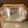 Country Rose Vintage Wall Mirror w/ Hooks