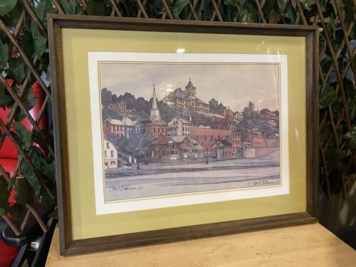 Picturesque Architectural Original Framed Art by Carl Johnson
