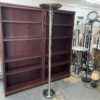 Silver Torchiere Floor Lamp W/ Glass Rings