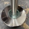 Silver Torchiere Floor Lamp W/ Glass Rings