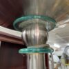 Silver Torchiere Floor Lamp W/ Glass Rings