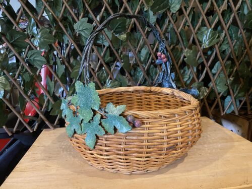 Gather Basket w/ Metal Ivy Handle