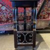 HOBBY LOBBY  Curved Front Side Table w/ Metal Details