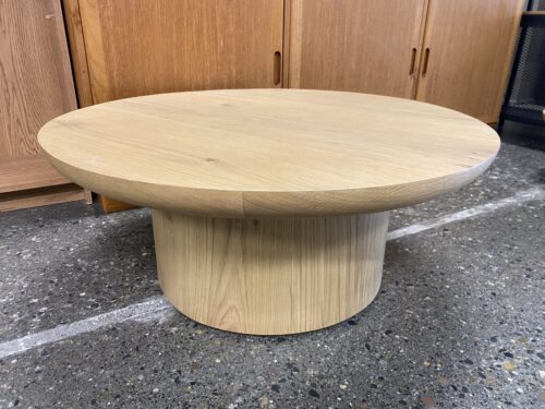 NEW! RESTORATION HARDWARE Oslo Pedestal 30" Round Coffee Table