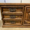 Nine Drawer Wood Dresser with Ornate Carvings