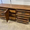 Nine Drawer Wood Dresser with Ornate Carvings