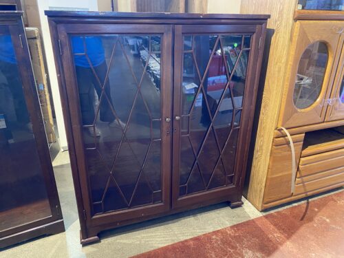 Vintage Mahogany Display Case with No Shelving
