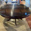 PIER 1 Oval Shaped Wood Dining Table with Glass Top