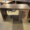Two Drawer Executive Desk - Rustic Wood