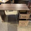 Two Drawer Executive Desk - Rustic Wood