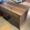 Two Drawer Executive Desk - Rustic Wood