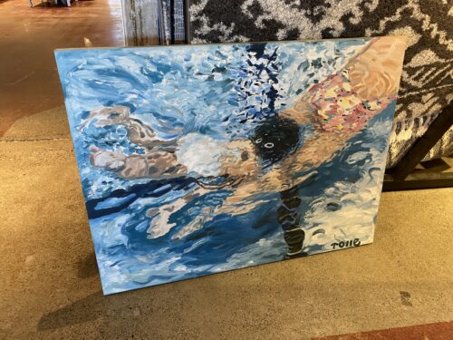 "Mother + Child" by Tolle Canvas Painting
