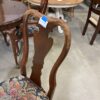 Cherry Wood Dining Table with Set of 6 Floral Chairs