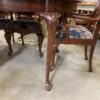 Cherry Wood Dining Table with Set of 6 Floral Chairs