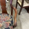 Cherry Wood Dining Table with Set of 6 Floral Chairs