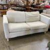 IKEA White Square Fabric Loveseat