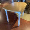 Farmhouse Style Drop Leaf Round Dining Table - White and Natural