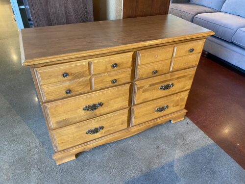 Light Wood Dresser with Six Drawers