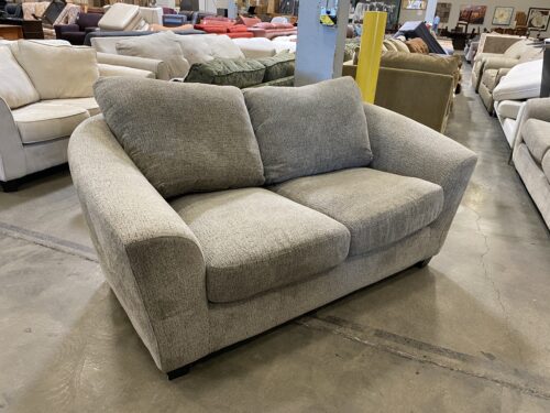 Grey Fleck Pattern Fabric Loveseat