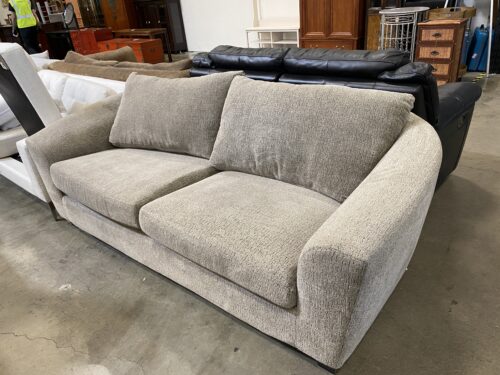 Grey Fleck Pattern Fabric Sofa