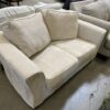 Light Beige Suede Loveseat