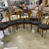 HENREDON Gloss Walnut Shell Dining Chair Set of 6