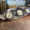 Three Clock Metal Wall Art with Rainier Background