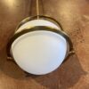 Brass Pendant Light with Etched Glass Sphere