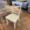 Farmhouse Style Cross-Back White Dining Chair