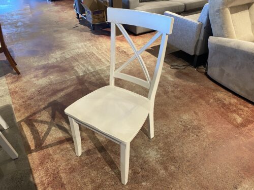 Farmhouse Style Cross-Back White Dining Chair