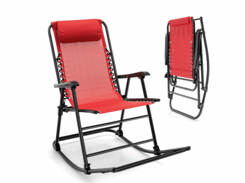 NEW! COSTWAY Folding Camp/Patio Rocker w/ Footrest