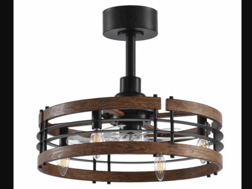 NEW! 20" Ceiling Fan w/ Light Model #34004-BK