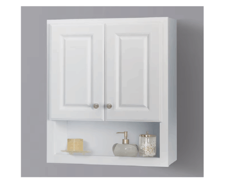 NEW! PROJECT SOURCE White Finished 2 Door Cabinet