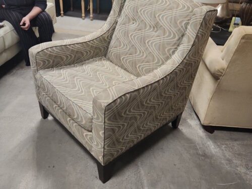 NATHAN ANTHONY Beige Waves Sloped Armchair
