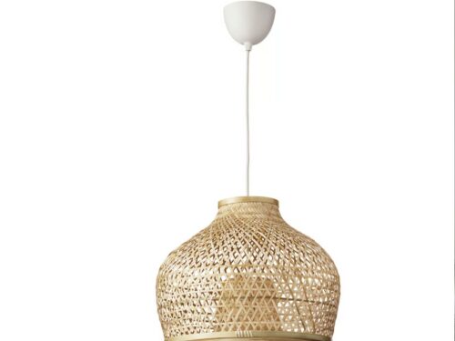 IKEA Misterhult Woven Bamboo Light Fixture
