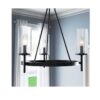 NEW! PROGRESS LIGHTING Strahan 3-Light Black Transitional Chandelier