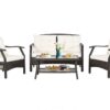 NEW! COSTWAY 4 Piece Brown Rattan Conversation Set