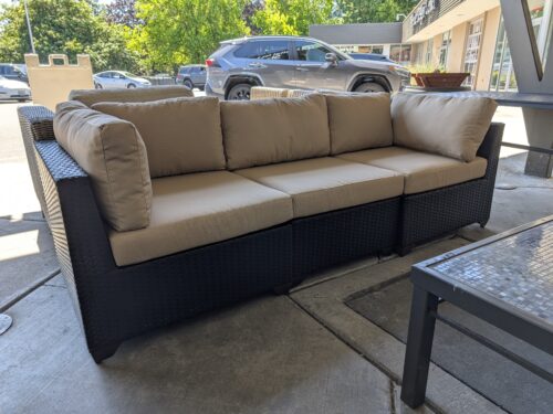TK Classics Belle 3-Piece Sofa with Cushions in Wheat (Bellevue Store)