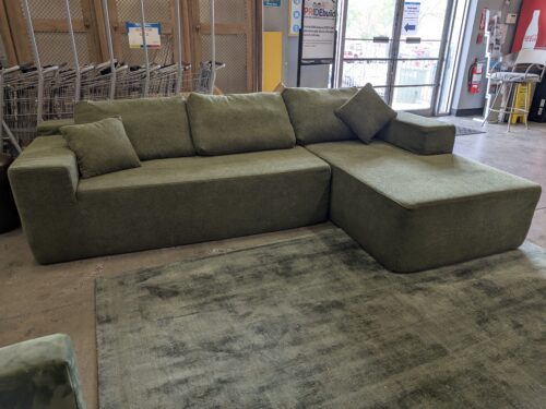 NEW! OVIOS Compression Sage Green Double Chaise Moduler Sofa