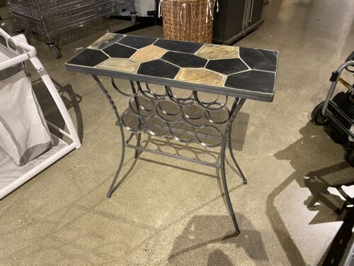 Slate Top Wine Organizer Console Table