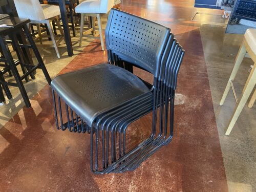 STEELCASE Set of 8 Stackable Backliner Chairs