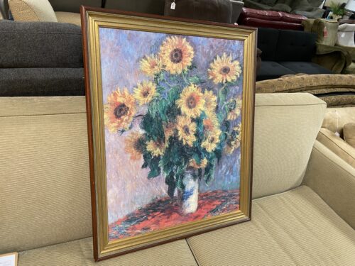 Framed Sunflower Print By Claude Monet