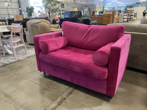 JOYBIRD Brair Fuschia Loveseat Sleeper Sofa