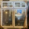 NEW! JELD WEN Wood Frame Window and White Vinyl Exterior with Four Sections