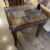 Slate Stone Stop Side Table with Wood Legs