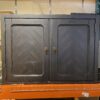 Dark Upper Cabinet with Chevron Wood Pattern